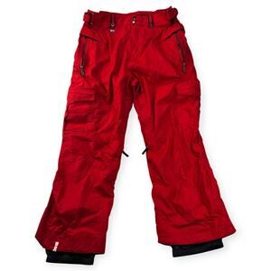 Bonfire Mens Snowboarding Pants Radiant Classic Fit Ski/Snow XL Red Orange